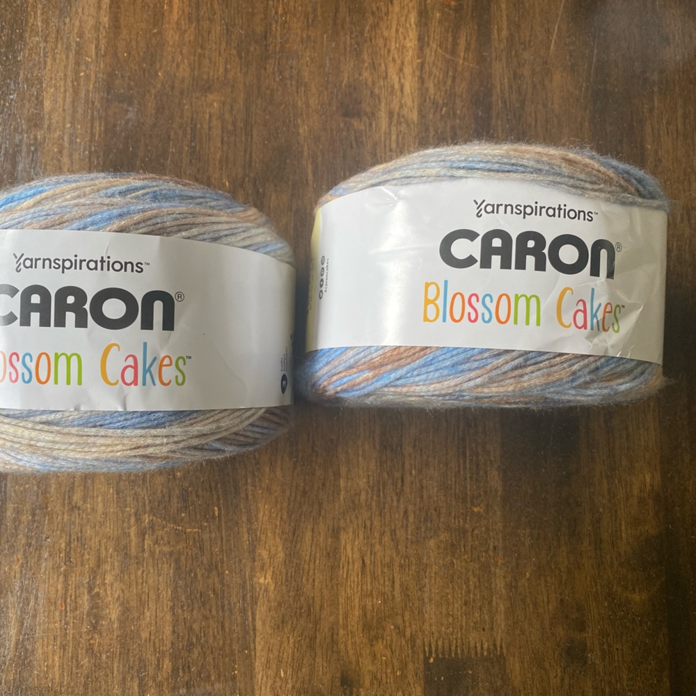 Caron Blossom Cakes Variegated Yarn - Blue Orchid (Lot of 2)